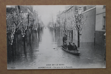 Postcard PC Alfortville 1910 high water Streetview France 94 Val de Marne